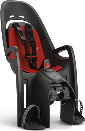 Hamax Zenith Child Bike Seat With Carrier Adapter, Grey/Red