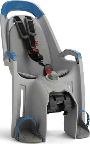 Hamax Amaze Child Bike Seat With Carrier Adapter, Light Grey/Petrol Blue/Light Grey