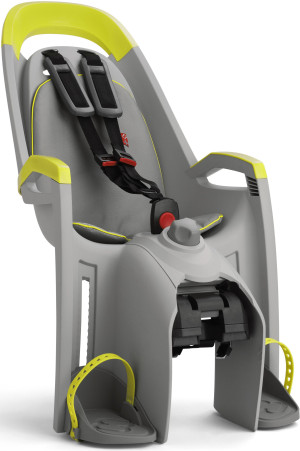 Hamax Amaze Child Bike Seat With Carrier Adapter, Light Grey/Light Grey Lime