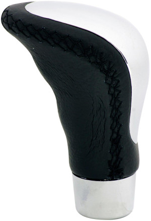 Black Leather & Chrome Gear Knob