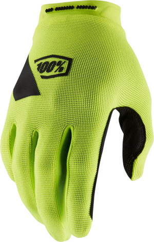 100% RIDECAMP Womens Gloves Fluo Yellow/Black - M