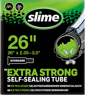 Slime Schrader Bike Inner Tube, 26 x 2.35 - 3.0 inch