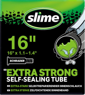 Slime Schrader Bike Inner Tube, 16 x 1.1 - 1.4 inch