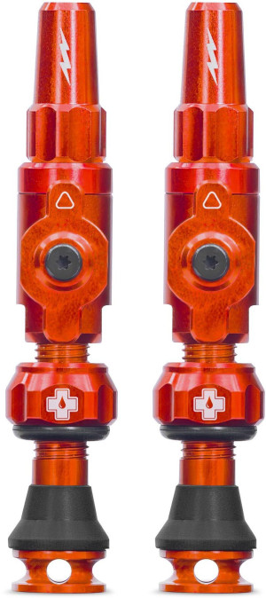 Muc-Off Big Bore Lite Tubeless Valves 45mm Orange