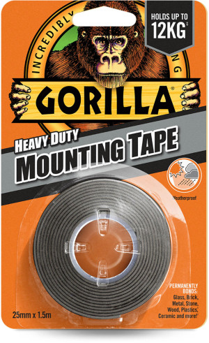 Gorilla Mounting Tape 1.5m Black