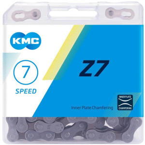 KMC Z7 7 Speed Chain, Grey/Brown, 114L