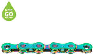 KMC X12 Waxed 12 Speed Chain, 126L, Aurora Green