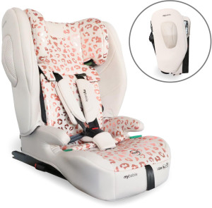 My Babiie MBCS80 Foldable Toddler to Booster Car Seat with ISOFIX - Pink Leopard