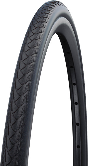 Schwalbe Marathon Plus Evolution Wheelchair Tyre, Black+Reflex, 25-540 (24x1.00 inch)