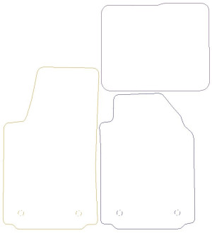 Audi A2 Graphite - Luxury Mats 8 Clips (SS7052)