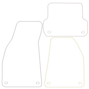 Audi A4 Graphite - Premium Mats 8 Clips (SS7056)