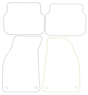 Audi A6 Graphite - Luxury Mats 4 Clips (SS7060)