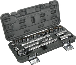 Halfords 21 Piece 3/8 inch Drive Metric Socket Set