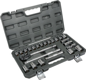 Halfords 24 Piece 1/2 inch Drive Metric Socket Set