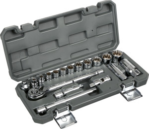 Halfords 18 Piece 3/8 inch Drive Imperial Socket Set