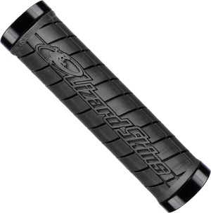 Lizard Skins Logo Dual Clamp Lock-On Grips, Graphite