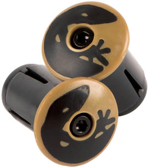 Lizard Skins DSP Bar Tape Plugs, Vegas Gold