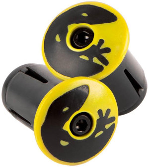 Lizard Skins DSP Bar Tape Plugs, Viper Yellow