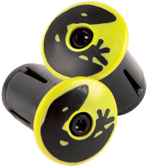 Lizard Skins DSP Bar Tape Plugs, Neon Yellow