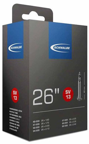 Schwalbe Bike Inner Tube, 26 inch x 1.5 - 2.5 inch (SV13)