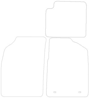 Ford Ka Graphite - Luxury Mats 2 Clips (SS7139)