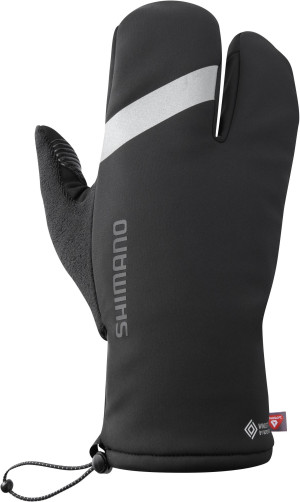 Shimano Unisex, WINDSTOPPER® PRIMALOFT® 2X2 Gloves, Black, Size S