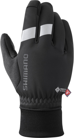 Shimano Unisex, WINDSTOPPER® PRIMALOFT® Gloves, Black, Size L