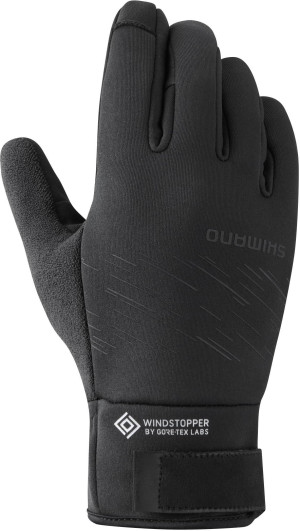 Shimano Unisex, WINDSTOPPER® Insulated Gloves, Black, Size XL