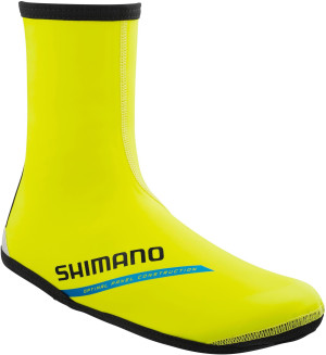 Shimano Unisex, Dual Fit Thermal Shoe Cover, Neon Yellow, Size L (42-44)