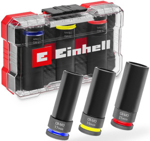 Einhell 3pc 1/2 inch Impact Socket Set