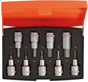 BAHCO 9 PIECE HEX BIT SOCKET SET