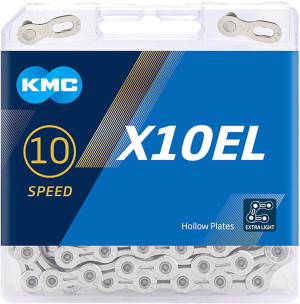 KMC X10EL 10 Speed Chain, Silver, 114L