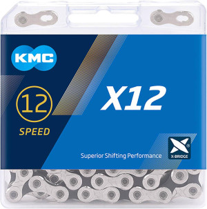 KMC X12 12 Speed Chain Silver/Black, 126L