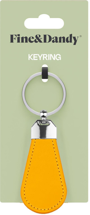 Fine & Dandy Leather Fob Brown Keyring
