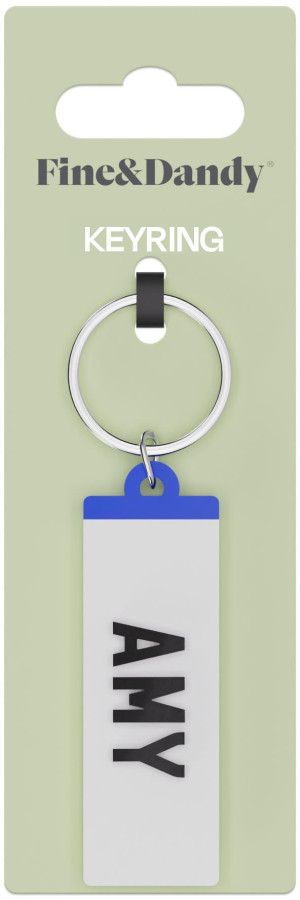 Fine and Dandy Amy Number Plate Keyring