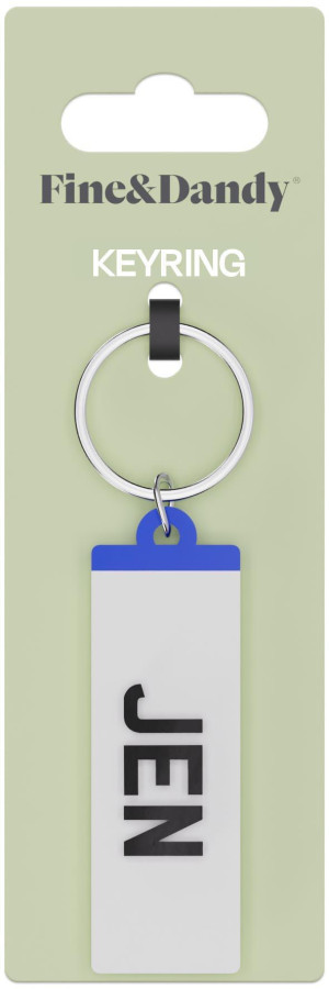 Fine and Dandy Jen Number Plate Keyring