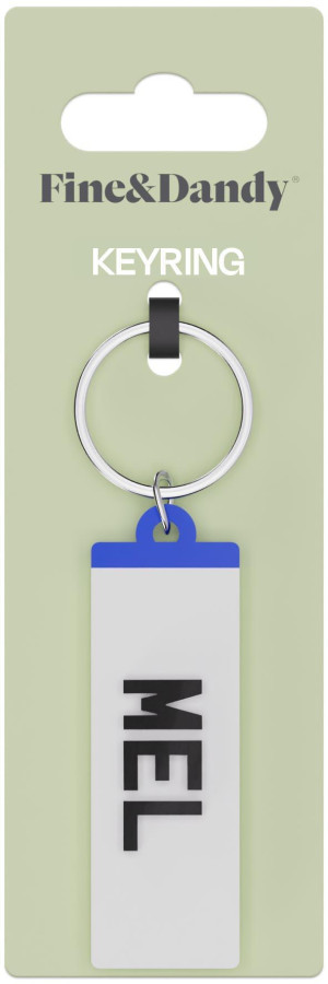 Fine and Dandy Mel Number Plate Keyring