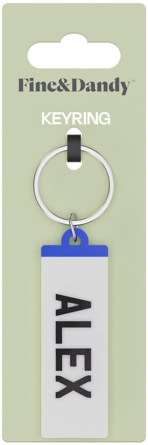 Fine and Dandy Alex Number Plate Keyring