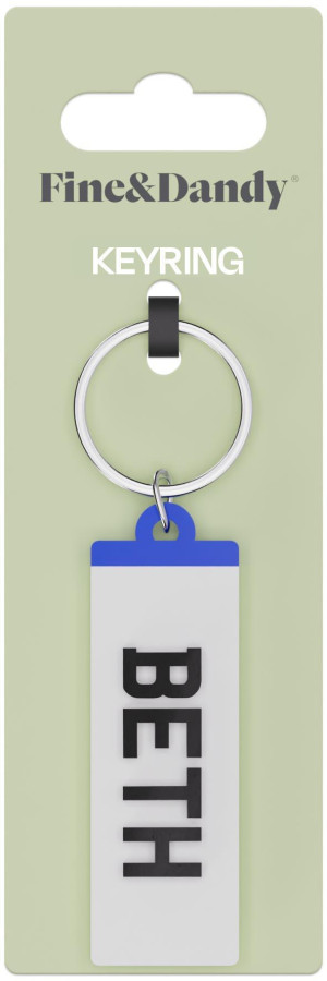Fine and Dandy Beth Number Plate Keyring