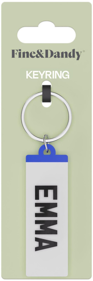 Fine and Dandy Emma Number Plate Keyring