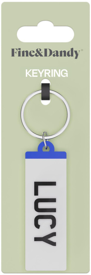 Fine and Dandy Lucy Number Plate Keyring