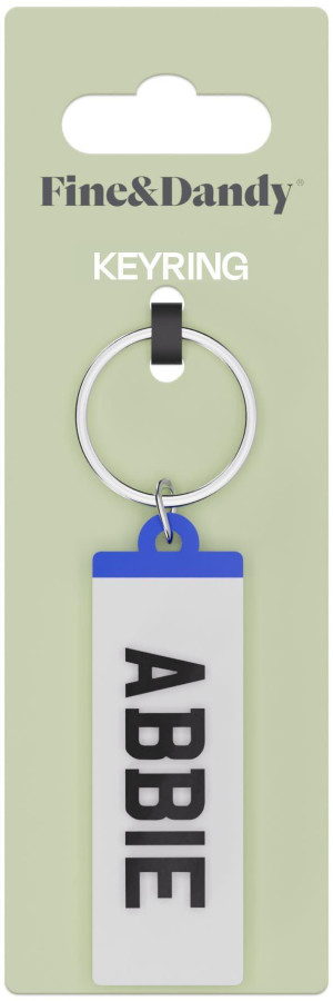 Fine and Dandy Abbie Number Plate Keyring