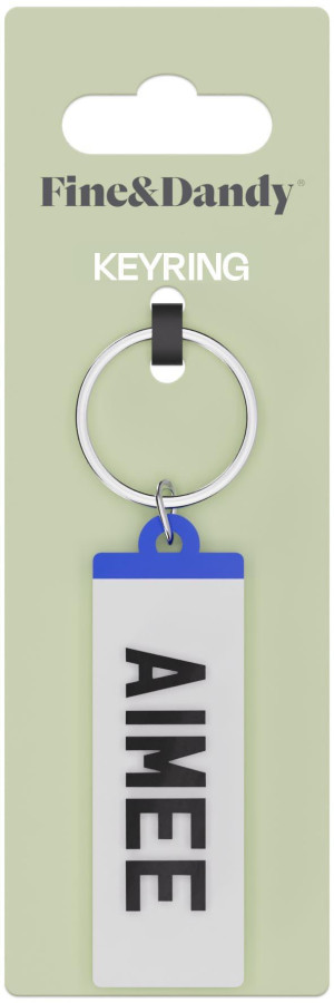 Fine and Dandy Aimee Number Plate Keyring