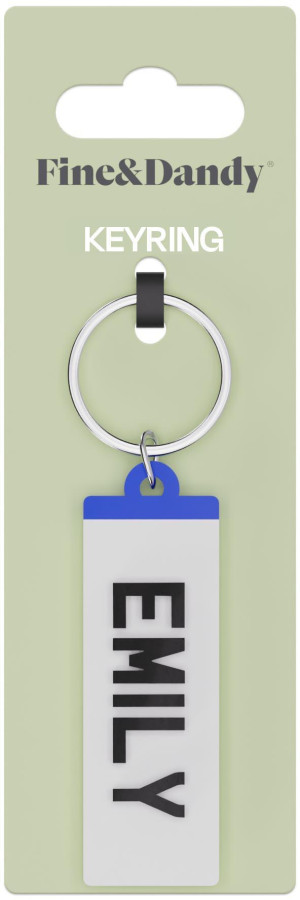 Fine and Dandy Emily Number Plate Keyring