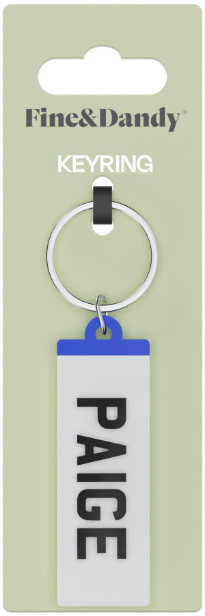 Fine and Dandy Paige Number Plate Keyring