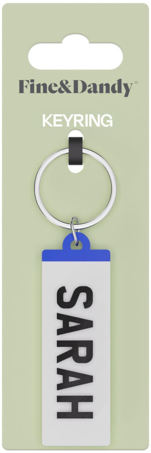 Fine and Dandy Sarah Number Plate Keyring