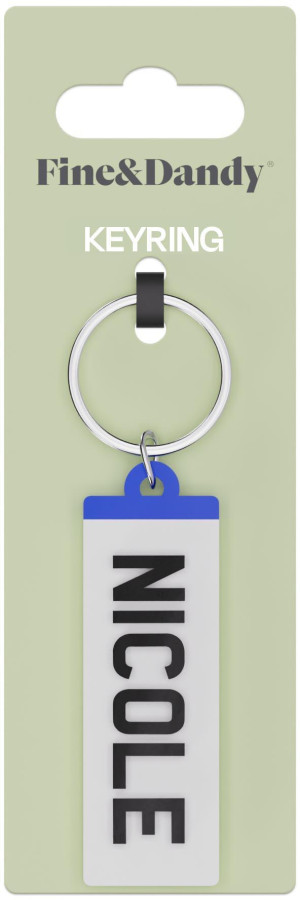 Fine and Dandy Nicole Number Plate Keyring