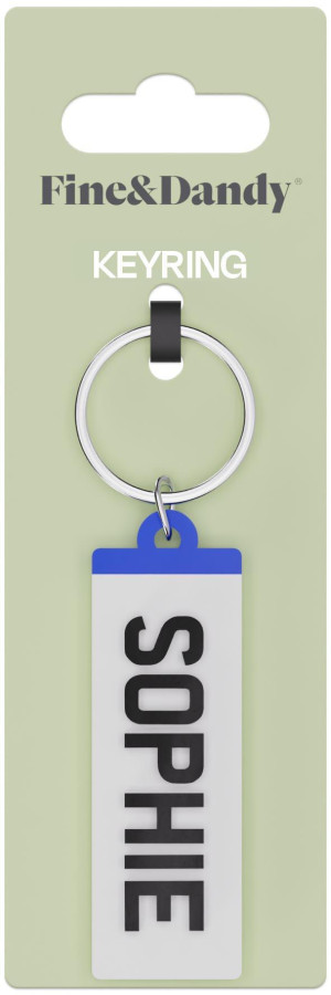 Fine and Dandy Sophie Number Plate Keyring