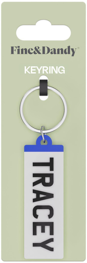 Fine and Dandy Tracey Number Plate Keyring