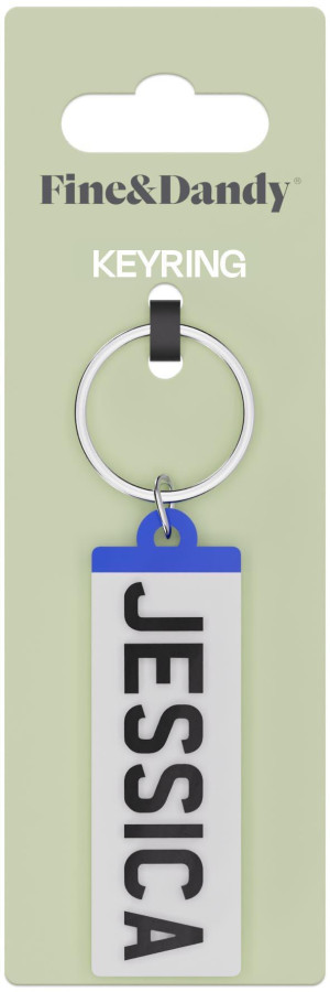 Fine and Dandy Jessica Number Plate Keyring
